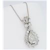 Image 8 : Platinum 3.90ctw Diamond Pendant with Chain