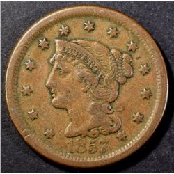 1857 LARGE CENT XF KEY DATE