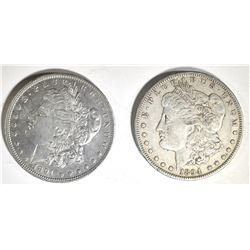 1891-O AU & 1894-O XF MORGAN DOLLARS