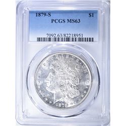 1879-S MORGAN DOLLAR, PCGS MS-63