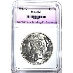 1923-D PEACE DOLLAR, NGP GEM BU+