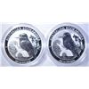 Image 1 : 2-AUSTRALIA 1oz SILVER KOOKABURRA $1 COINS