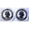 Image 2 : 2-AUSTRALIA 1oz SILVER KOOKABURRA $1 COINS