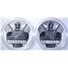 Image 1 : 2-2018 TUVALU 1oz SILVER DEADPOOL COINS
