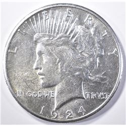 1924-S PEACE DOLLAR  AU/BU