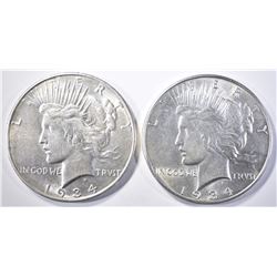 1934-P,D PEACE DOLLARS  AU/BU