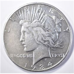 1934-S PEACE DOLLAR   AU