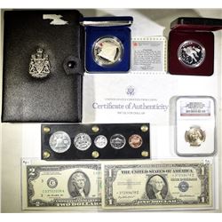 MIXED LOT WITH COINS & CURRENCY