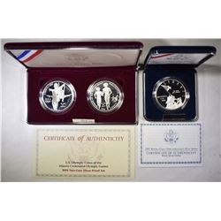 LOT OF 2 COMMEM. COINS: