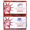 Image 1 : 2003 & 2004 U.S. SILVER PROOF SETS