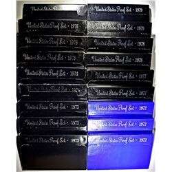 U.S. CLAD PROOF SETS FROM THE 1970'S