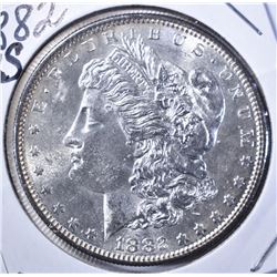 1882-S MORGAN DOLLAR, GEM BU