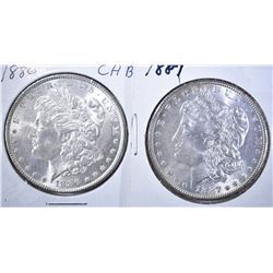 1886 & 1887 CH BU MORGAN DOLLARS