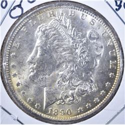 1890-O MORGAN DOLLAR, GEM BU