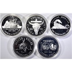 CANADIAN 50% SILVER COMMEM DOLLARS