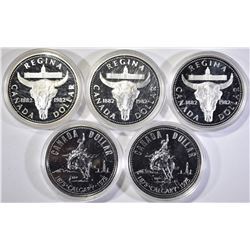 CANADIAN 50% SILVER COMMEM DOLLARS