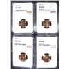 Image 1 : 4 -NGC MS-66 RD LINCOLN CENTS: 2-1973,
