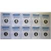 Image 1 : 5 1982-S, & 5 83-S WASH. QUARTERS PCGS PR-69DCAM