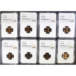 8 1961 LINCOLN CENTS NGC PF-67 RD