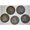 Image 1 : (5) 1853 SEATED QUARTERS  ARROWS  NICE