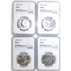 Image 1 : (4) 1982 D KENNEDY HALF DOLLARS NGC MS-66