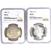 Image 1 : 1882-O & 83 MORGAN DOLLARS, NGC MS-62