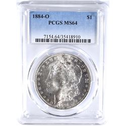 1884-O MORGAN DOLLAR PCGS MS64