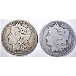 1900-O/CC  AG & 1889-S   VG MORGAN DOLLARS