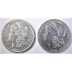 1883-S XF & 1902 AU MORGAN DOLLARS