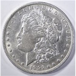 1891-O MORGAN DOLLAR  AU/BU