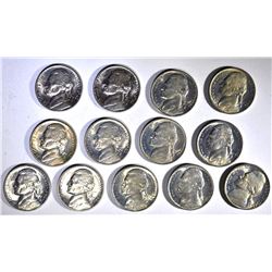 13-BU 1942-D JEFFERSON NICKELS KEY DATE