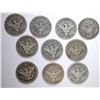 Image 2 : 10 diff DATED BARBER HALF DOLLARS