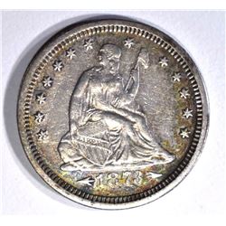 1873-S ARROWS SEATED LIBERTY QUARTER XF