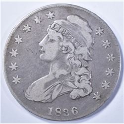 1836 FINE CAPPED BUST HALF DOLLAR