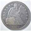 Image 1 : 1850 SEATED DOLLAR, AU/BU RARE, MINTAGE 7500