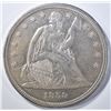 Image 1 : 1859-S SEATED DOLLAR, AU./BU RARE,