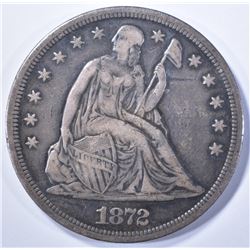 1872-S SEATED DOLLAR, AU KEY DATE