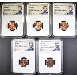5-1982 LG DATE BRONZE LINCOLN CENTS NGC MS-66 RD