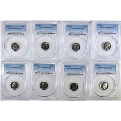8 1975-S ROOSEVELT DIMES PCGS PR-69DCAM