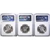 Image 2 : 3-1964 KENNEDY HALF DOLLARS, NGC PF-67