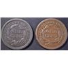Image 2 : 1849 & 50 LARGE CENTS, XF