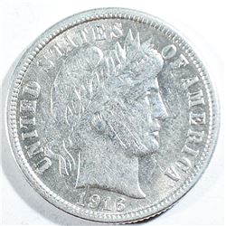 1916 BARBER DIME, CH BU