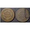 Image 2 : (2) LARGE CENTS: 1817 F & 1821 G
