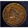 Image 1 : 1836 LARGE CENT, VF large rim cud