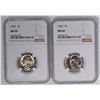 Image 1 : 2-1965 JEFFERSON NICKELS, NGC MS-66
