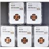 Image 1 : 5 - 1975 LINCOLN CENTS NGC MS66RD