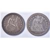 Image 1 : (2) DIMES: 1841-O LIBERTY SEATED DIME F,