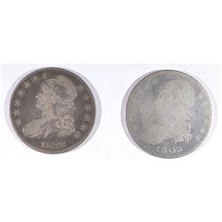 (2) CAPPED BUST HALF DOLLARS 1808