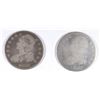 Image 1 : (2) CAPPED BUST HALF DOLLARS 1808