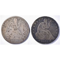 1846-O, 55-O ARROWS SEATED LIBERTY HALF DOLLARS